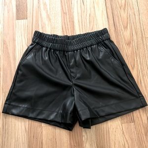 Vegan leather hi-rise shorts